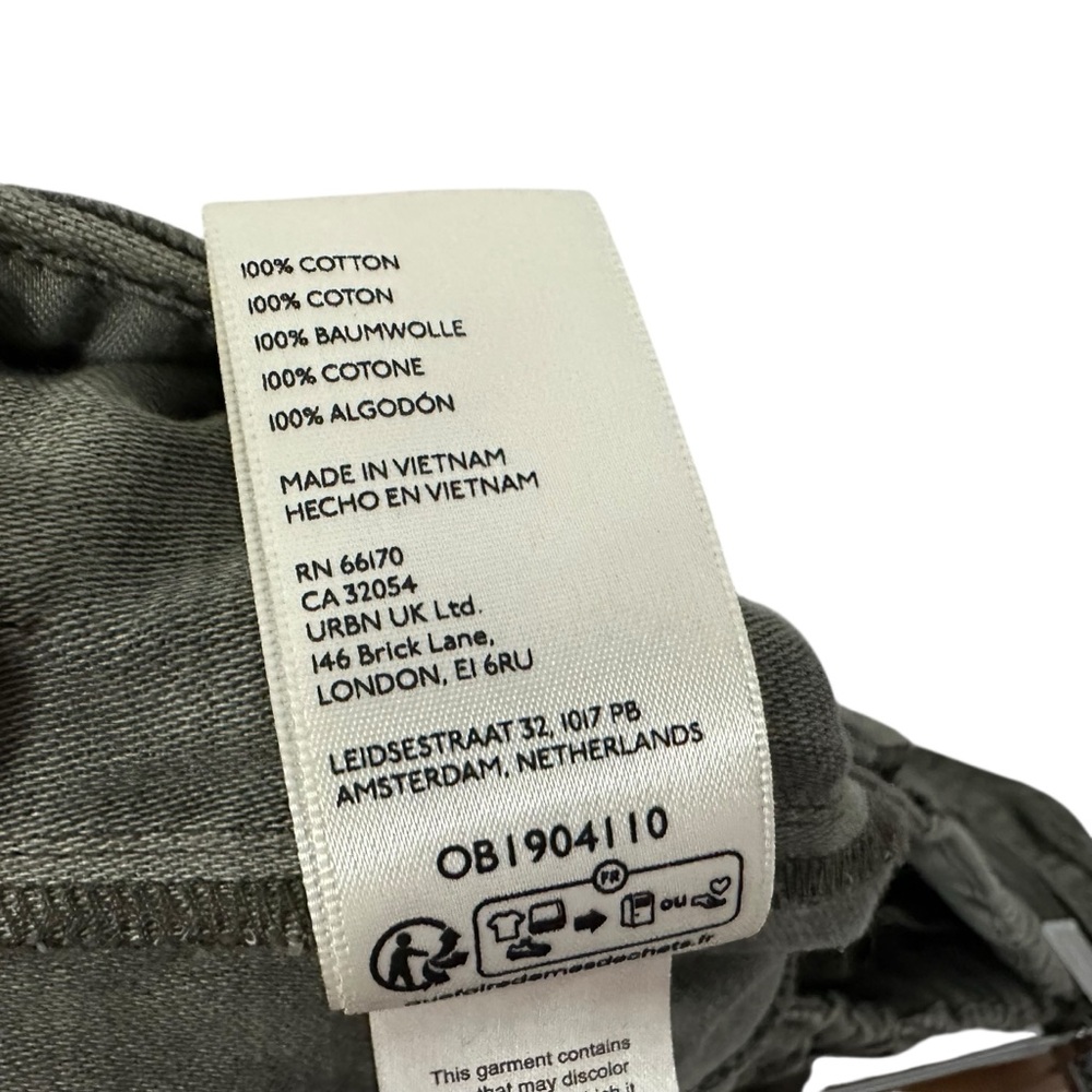 Free People We The Free Everglades Utility Pants Sz XL Green Cargo Barrel Ties - Picture 9 of 11